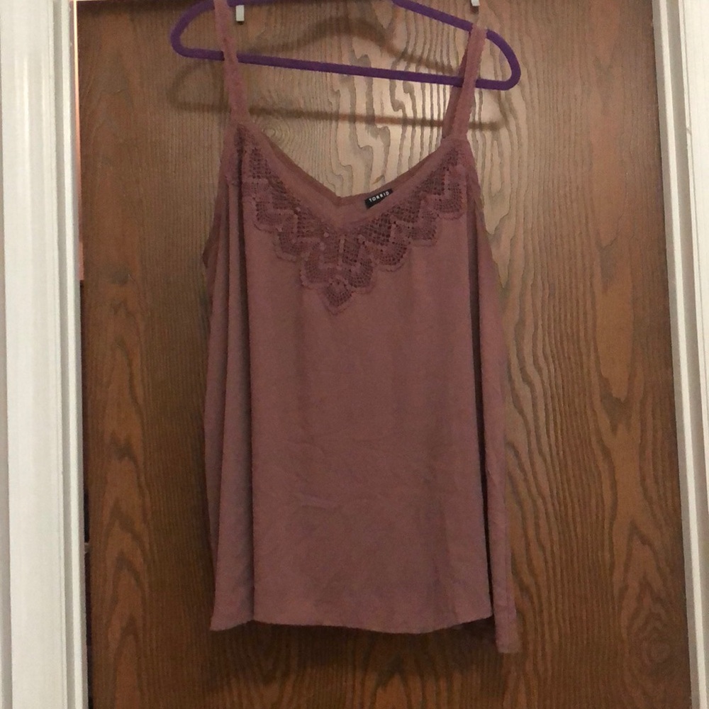 EMBROIDERED CHIFFON SWING CAMI